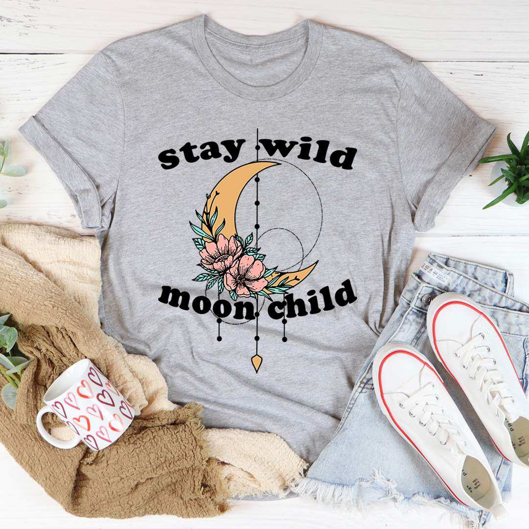 Stay Wild Moon Child Boho T-Shirt shopmerchmallow Stay Wild Moon Child Boho T-Shirt