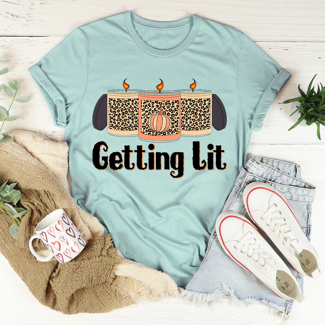 Getting Lit Fall Candles T-Shirt shopmerchmallow Getting Lit Fall Candles T-Shirt