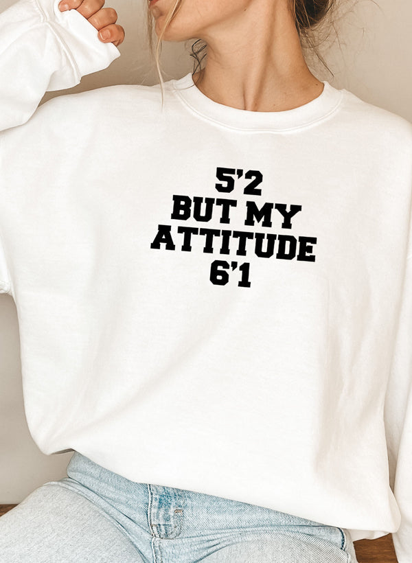 52 But My Attitude Sweat Shirt shopmerchmallow Virgin Teez - Black Hoodie