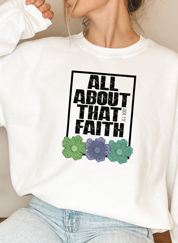 All About That Faith Sweat Shirt shopmerchmallow Virgin Teez - Black Hoodie
