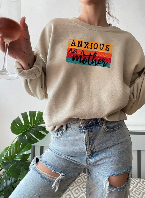 Anxious As A Mother Sweat Shirt shopmerchmallow Virgin Teez - Black Hoodie