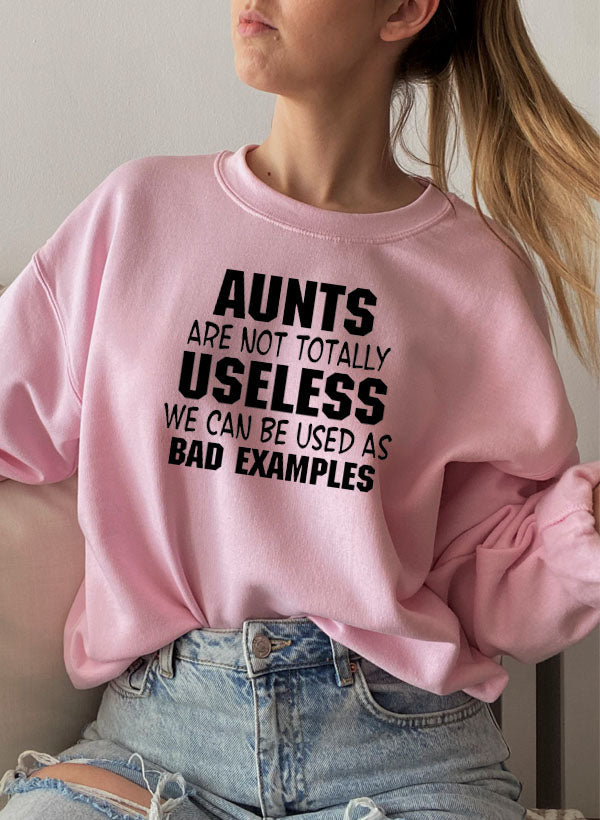 Aunts Are Not Totally Useless Sweat Shirt shopmerchmallow Virgin Teez - Black Hoodie