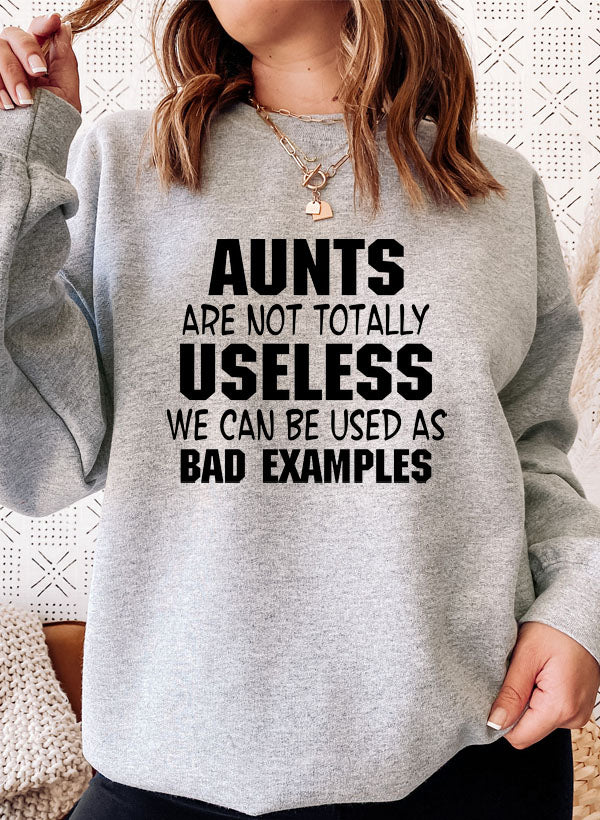 Aunts Are Not Totally Useless Sweat Shirt shopmerchmallow Virgin Teez - Black Hoodie