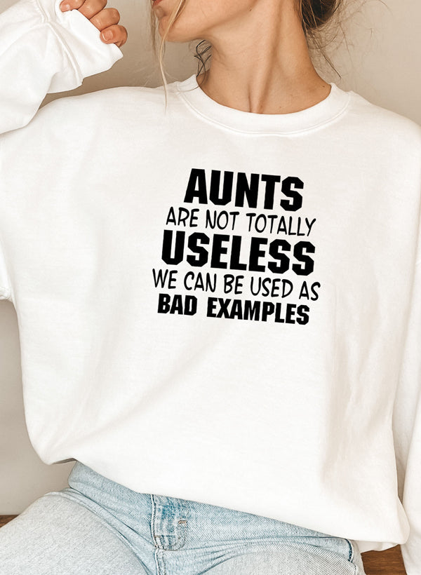 Aunts Are Not Totally Useless Sweat Shirt shopmerchmallow Virgin Teez - Black Hoodie