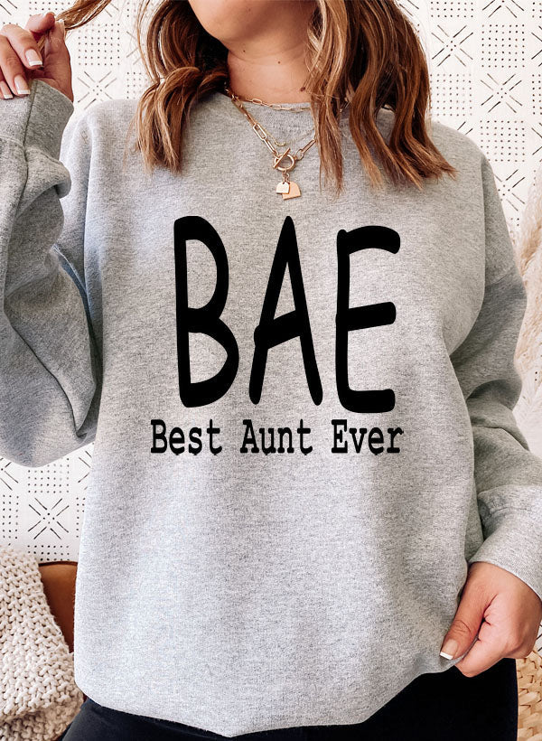 BAE Best Aunt Ever Sweat Shirt shopmerchmallow Virgin Teez - Black Hoodie