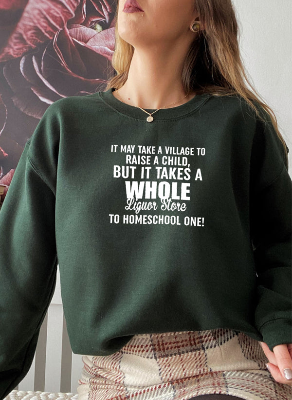 BUT IT TAKES A WHOLE Sweat Shirt shopmerchmallow Virgin Teez - Black Hoodie