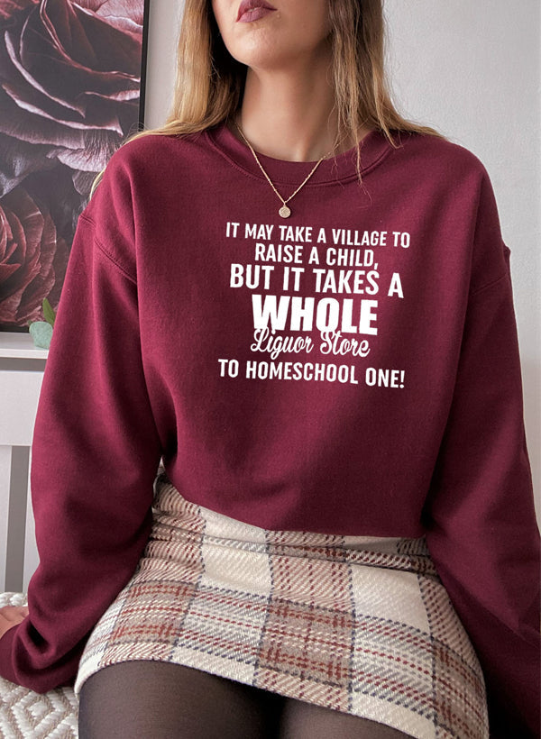 BUT IT TAKES A WHOLE Sweat Shirt shopmerchmallow Virgin Teez - Black Hoodie