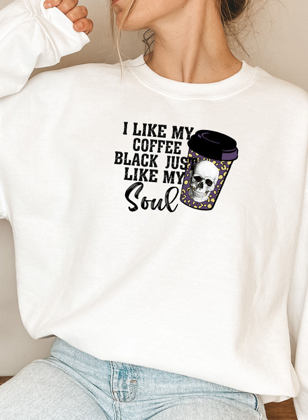 Black Coffee Like My Soul Sweat Shirt shopmerchmallow Virgin Teez - Black Hoodie