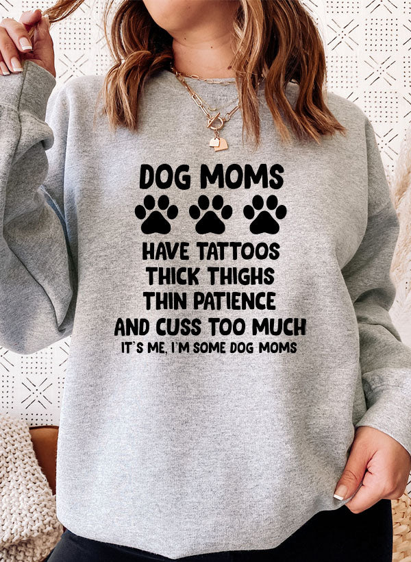 Dog Moms Sweat Shirt shopmerchmallow Virgin Teez - Black Hoodie