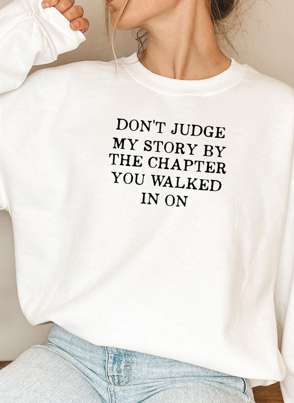 Dont Judge My Story Sweat Shirt shopmerchmallow Virgin Teez - Black Hoodie