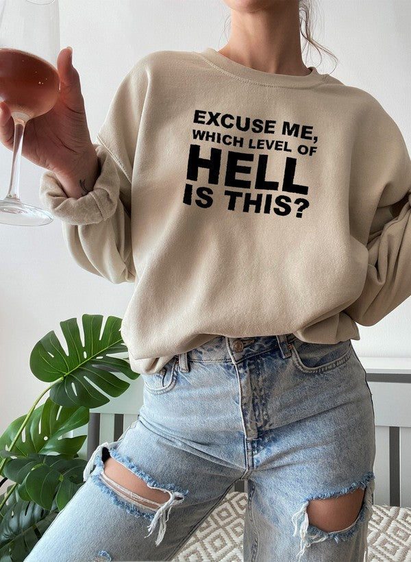 Excuse Me Sweat Shirt shopmerchmallow Virgin Teez - Black Hoodie
