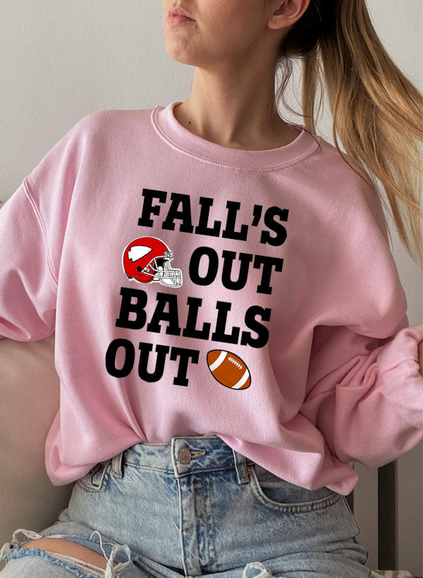 Falls Out Balls Out Sweat Shirt shopmerchmallow Virgin Teez - Black Hoodie