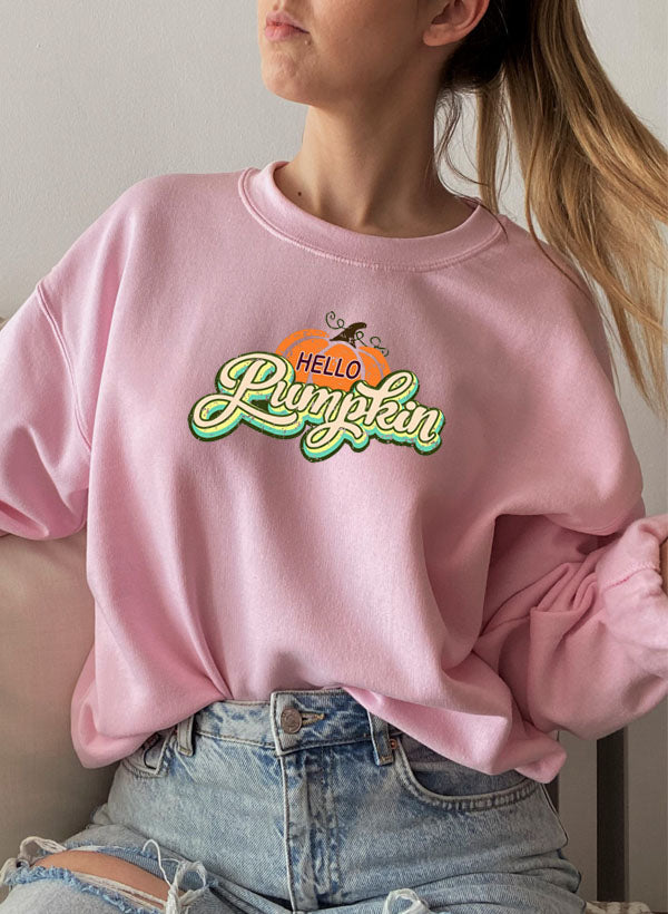 Hello Pumpkin Sweat Shirt shopmerchmallow Virgin Teez - Black Hoodie
