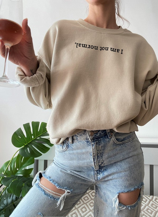 I Am Not Normal Sweat Shirt shopmerchmallow Virgin Teez - Black Hoodie