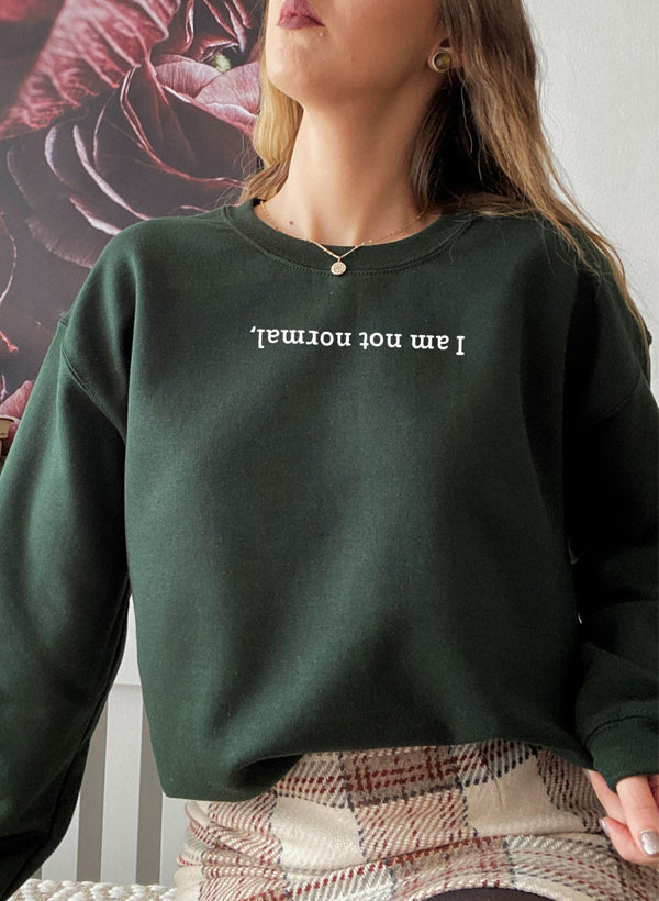 I Am Not Normal Sweat Shirt shopmerchmallow Virgin Teez - Black Hoodie