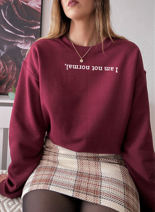 I Am Not Normal Sweat Shirt shopmerchmallow Virgin Teez - Black Hoodie