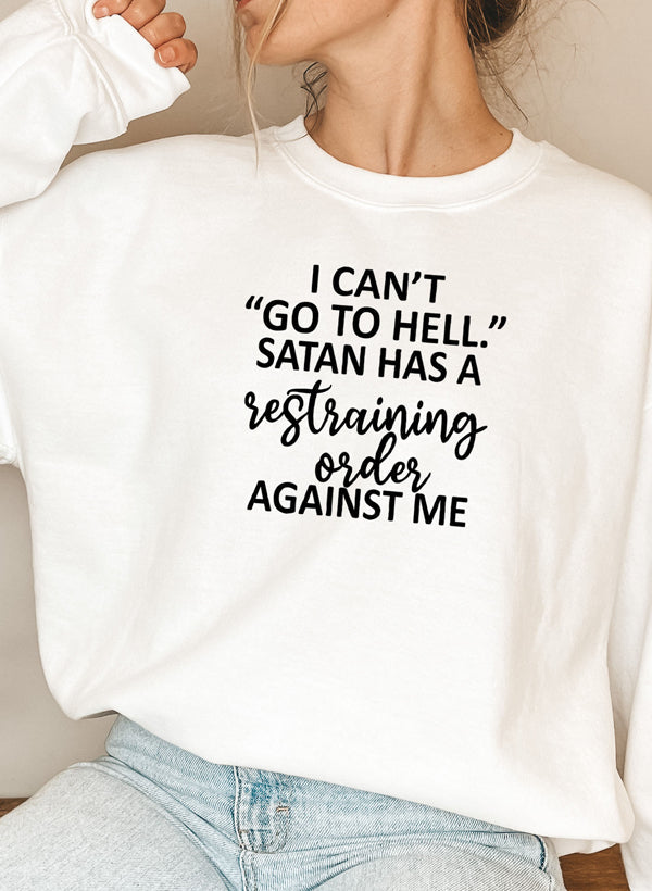 I Cant Go To Hell Sweat Shirt shopmerchmallow Virgin Teez - Black Hoodie