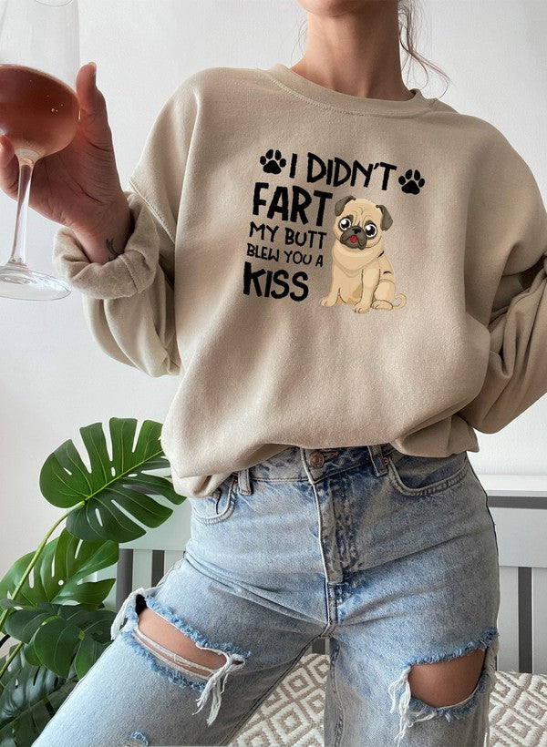 I Didnt Fart My Butt Blew You A Kiss Sweat Shirt shopmerchmallow Virgin Teez - Black Hoodie