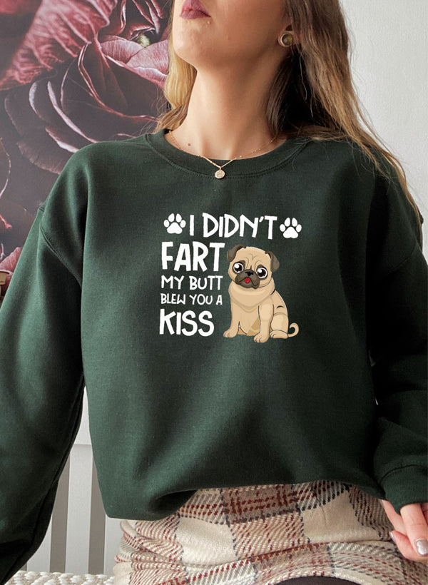 I Didnt Fart My Butt Blew You A Kiss Sweat Shirt shopmerchmallow Virgin Teez - Black Hoodie