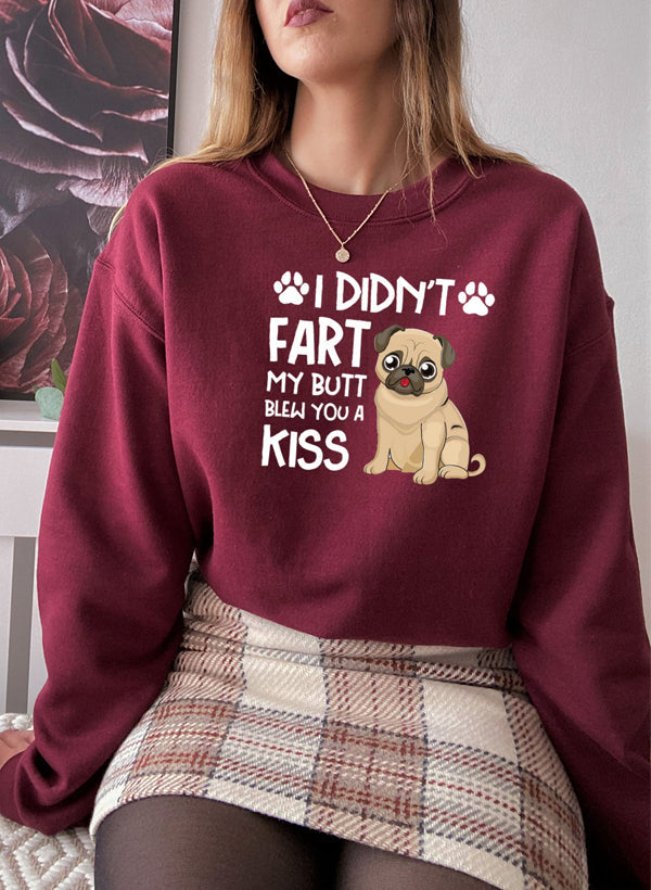 I Didnt Fart My Butt Blew You A Kiss Sweat Shirt shopmerchmallow Virgin Teez - Black Hoodie
