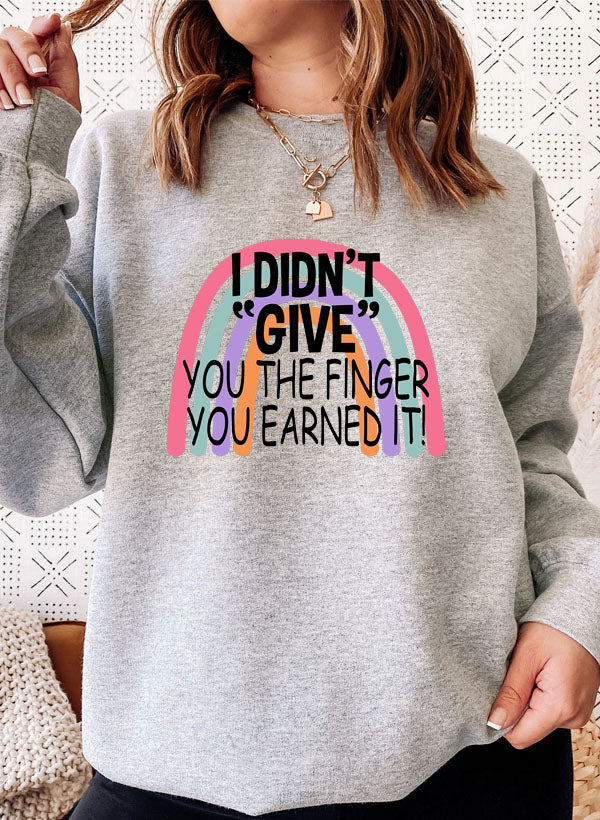 I Didnt Give You The Finger Sweat Shirt shopmerchmallow Virgin Teez - Black Hoodie