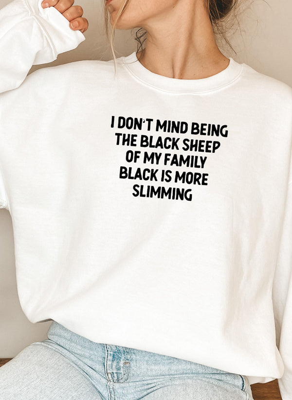 I Dont Mind Being The Black Sheep Of My Family Sweat Shirt shopmerchmallow Virgin Teez - Black Hoodie
