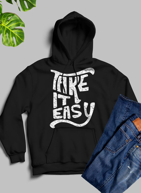 It Easy Hoodie shopmerchmallow Virgin Teez - Black Hoodie