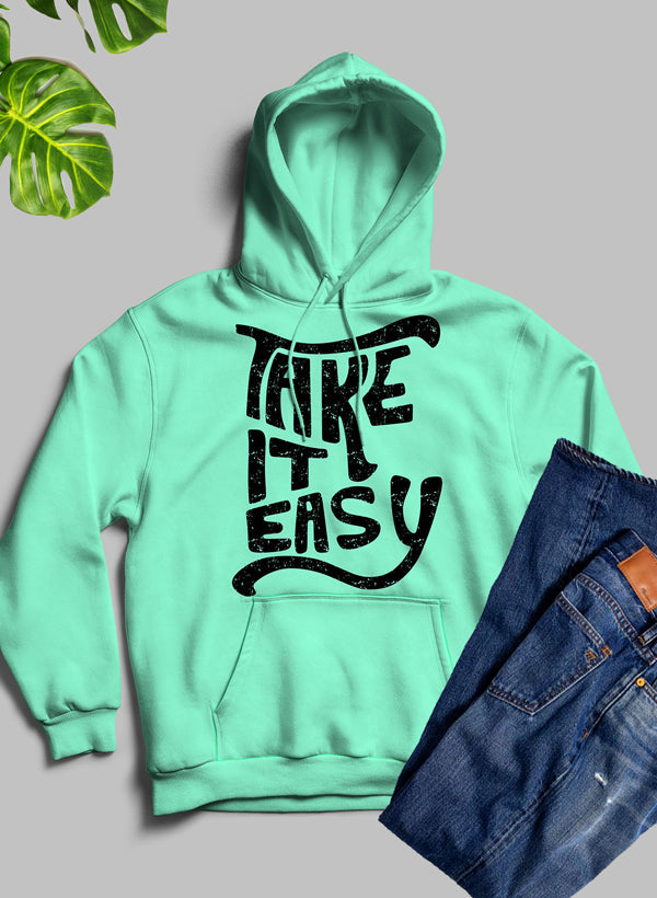 It Easy Hoodie shopmerchmallow Virgin Teez - Black Hoodie
