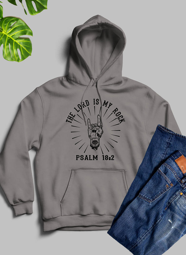 The Lord Is My Rock Hoodie shopmerchmallow Virgin Teez - Black Hoodie