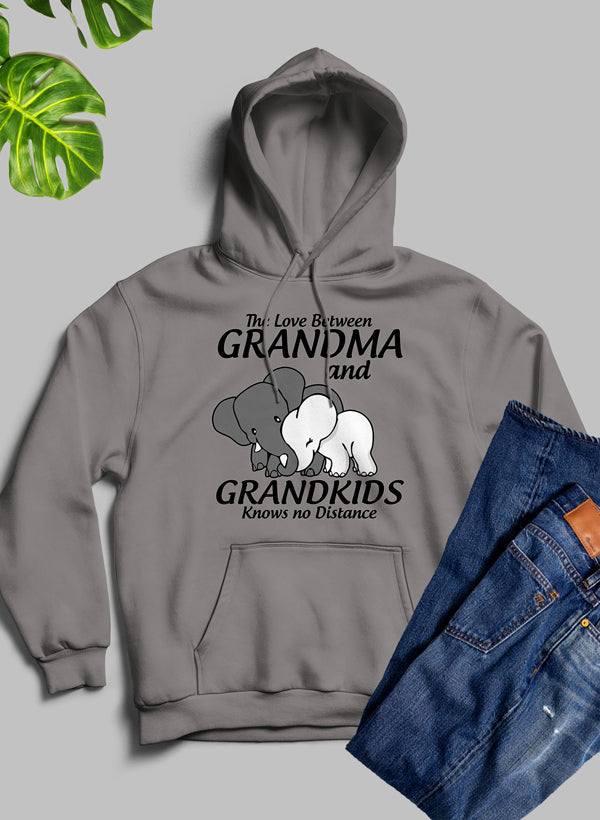 The Love Between Grandma And Grandkids Knows No Distance Hoodie shopmerchmallow Virgin Teez - Black Hoodie