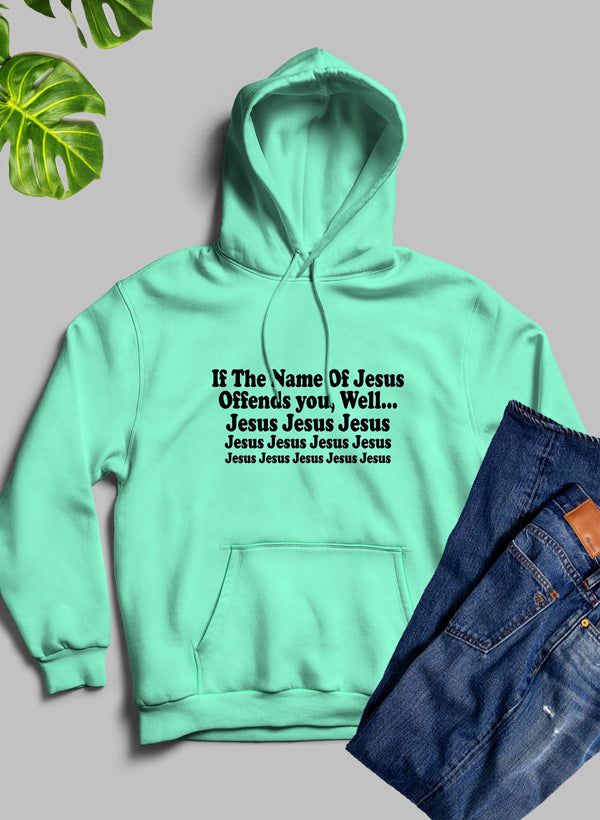 The Name Of Jesus Hoodie shopmerchmallow Virgin Teez - Black Hoodie