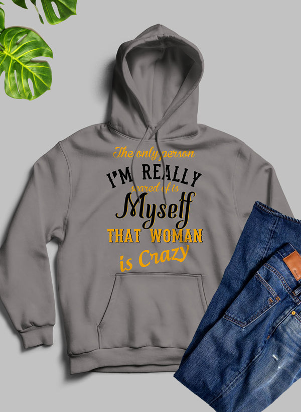 The Only Person I'm Really Scared Of Hoodie shopmerchmallow Virgin Teez - Black Hoodie