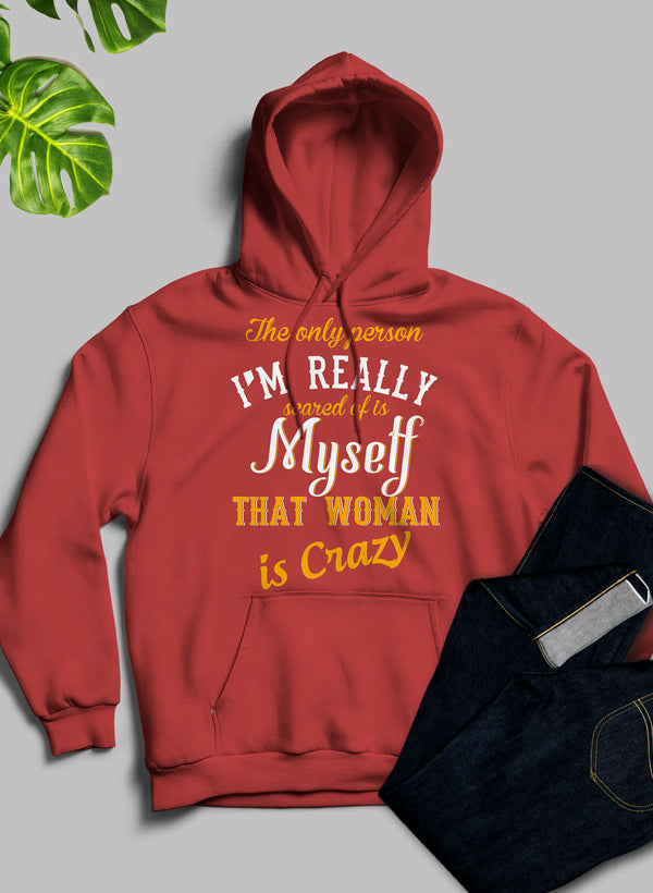The Only Person I'm Really Scared Of Hoodie shopmerchmallow Virgin Teez - Black Hoodie