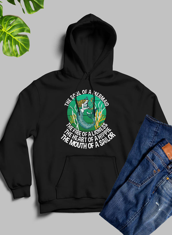 The Soul Of A Mermaid Hoodie shopmerchmallow Virgin Teez - Black Hoodie