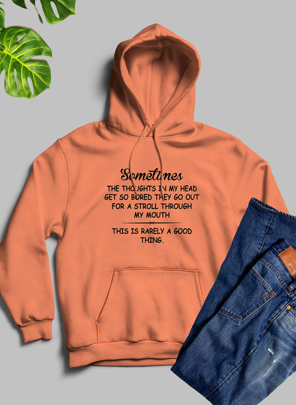 The Thoughts In My Head Get So Bored Hoodie shopmerchmallow Virgin Teez - Black Hoodie