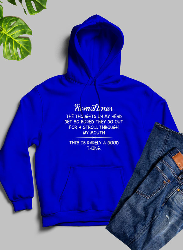 The Thoughts In My Head Get So Bored Hoodie shopmerchmallow Virgin Teez - Black Hoodie