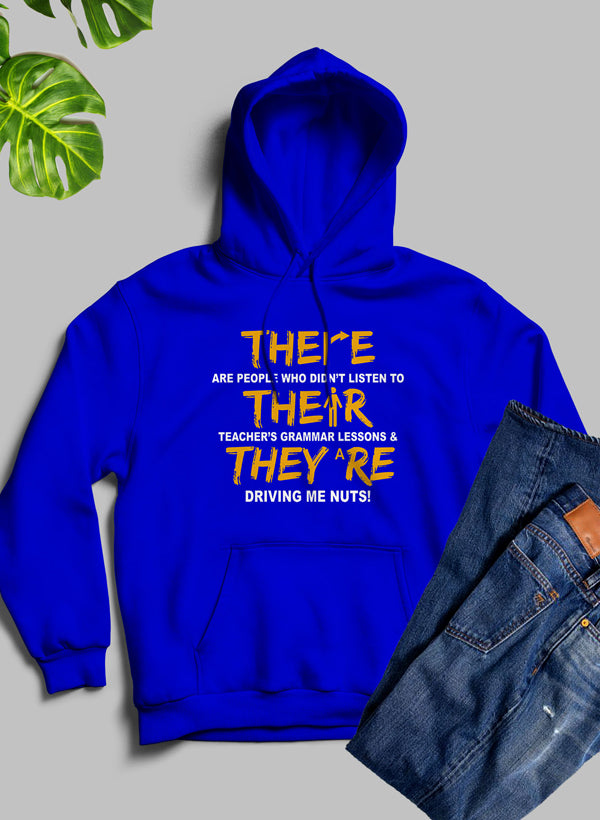 There Their & They're Hoodie shopmerchmallow Virgin Teez - Black Hoodie