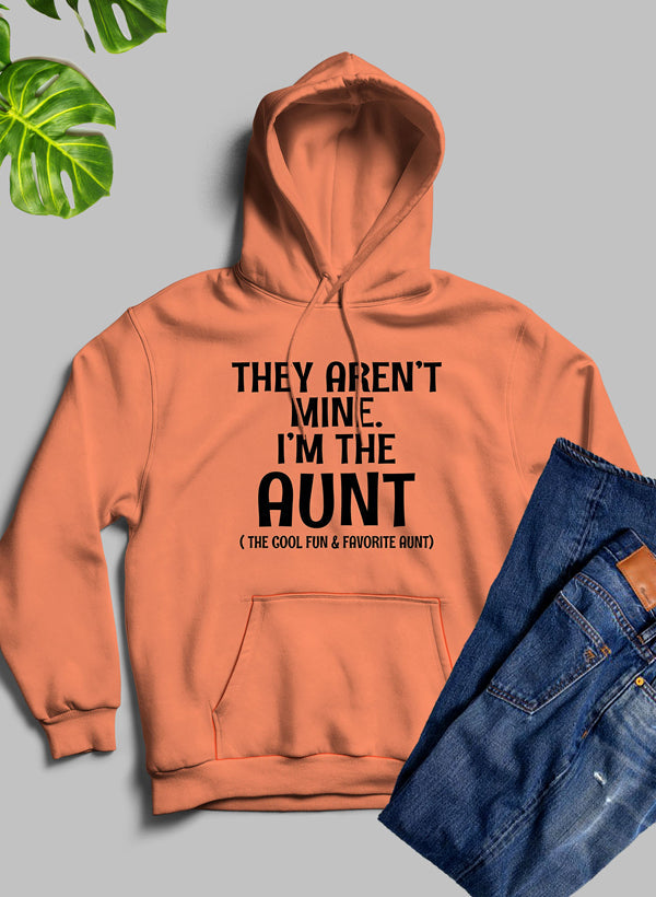 They Aren't Mine I'm The Aunt Hoodie shopmerchmallow Virgin Teez - Black Hoodie