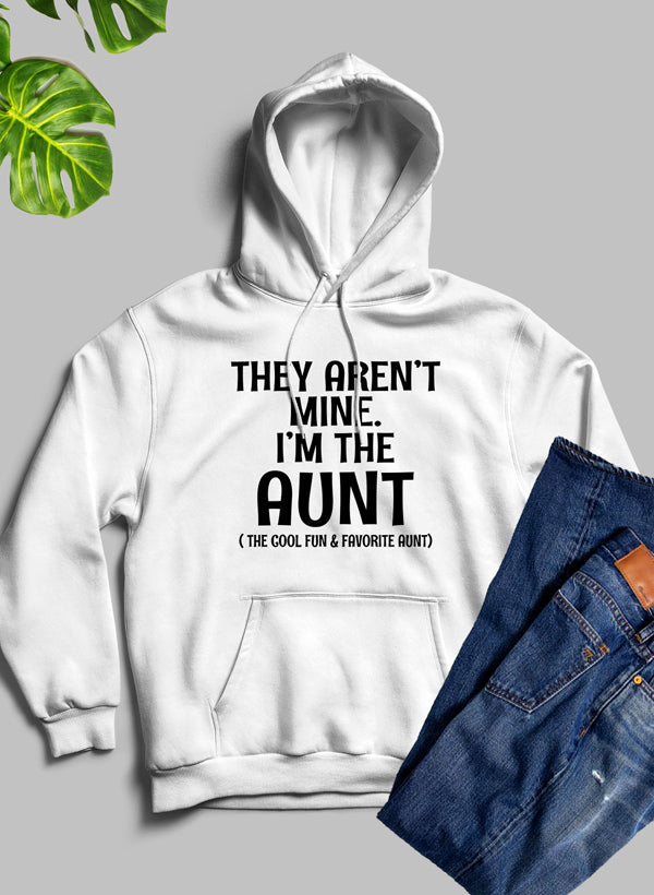 They Aren't Mine I'm The Aunt Hoodie shopmerchmallow Virgin Teez - Black Hoodie