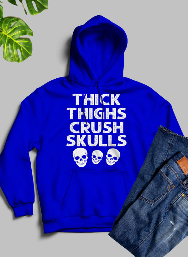 Thick Thighs Crush Skulls Hoodie shopmerchmallow Virgin Teez - Black Hoodie