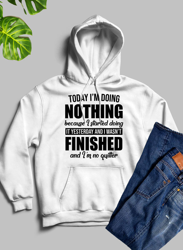 Today I'm Doing Nothing Hoodie shopmerchmallow Virgin Teez - Black Hoodie