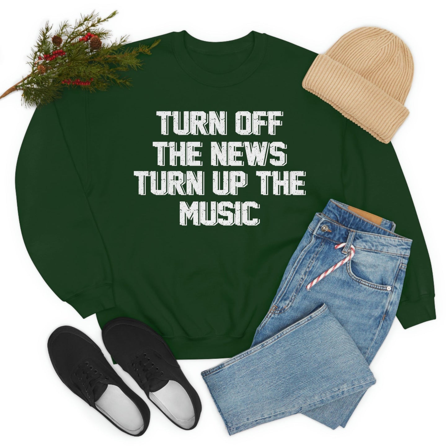 Turn Up The Music Sweat Shirt shopmerchmallow Turn Up The Music Sweat Shirt