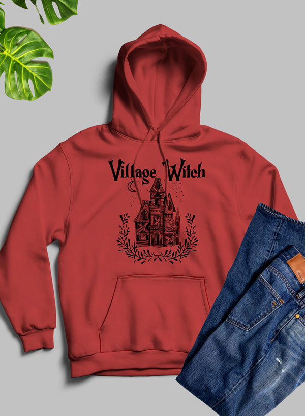 Village Witch Hoodie shopmerchmallow Virgin Teez - Black Hoodie