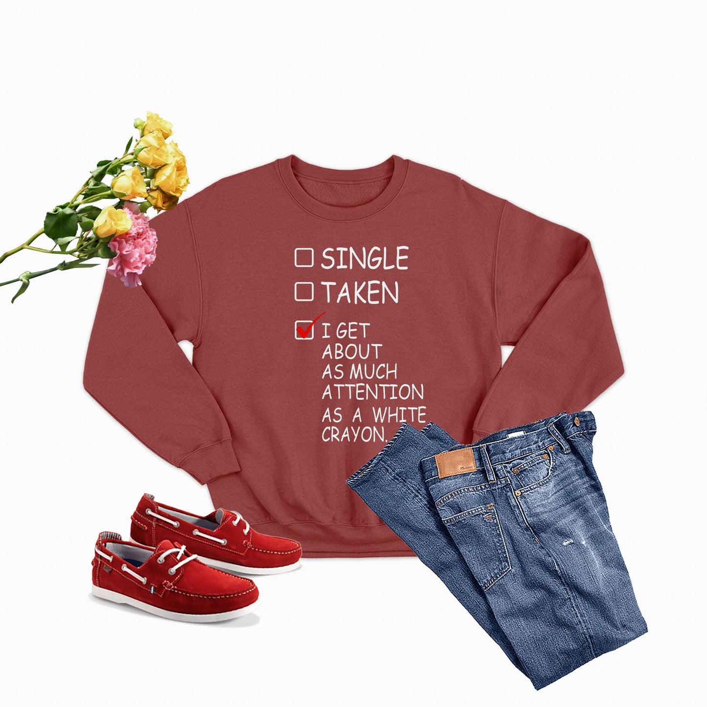 White Crayon Sweat Shirt shopmerchmallow White Crayon Sweat Shirt