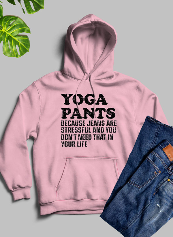 Yoga Pants Hoodie shopmerchmallow Virgin Teez - Black Hoodie