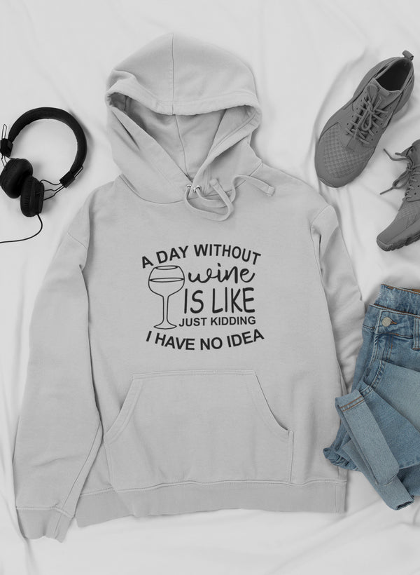 A Day Without Wine Hoodie shopmerchmallow Virgin Teez - Black Hoodie