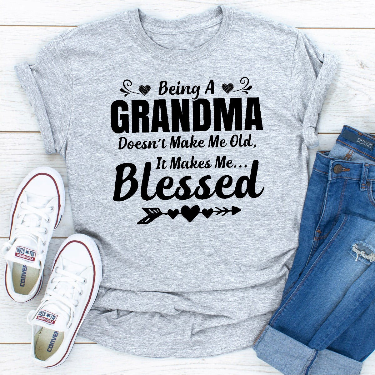 Being A Grandma Doesn't Make Me Old It Makes Me Blessed T-Shirt shopmerchmallow Being A Grandma Doesn't Make Me Old It Makes Me Blessed T-Shirt