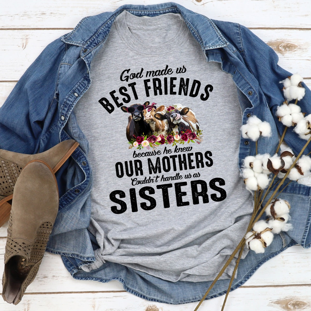 God Made Us Best Friends T-Shirt shopmerchmallow God Made Us Best Friends T-Shirt