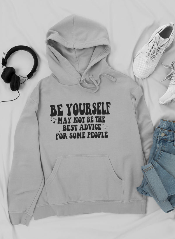 Be Yoursel Hoodie shopmerchmallow Virgin Teez - Black Hoodie