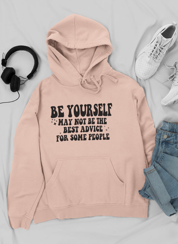 Be Yoursel Hoodie shopmerchmallow Virgin Teez - Black Hoodie